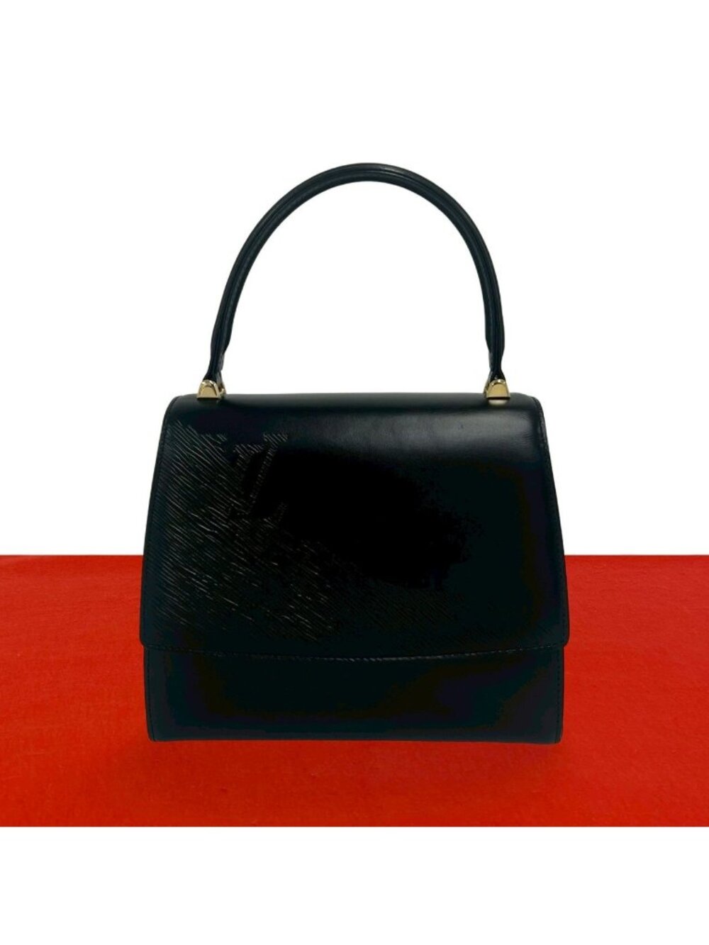 Louis Vuitton Vintage Athens Opera Leather Handbag Mini Tote Black